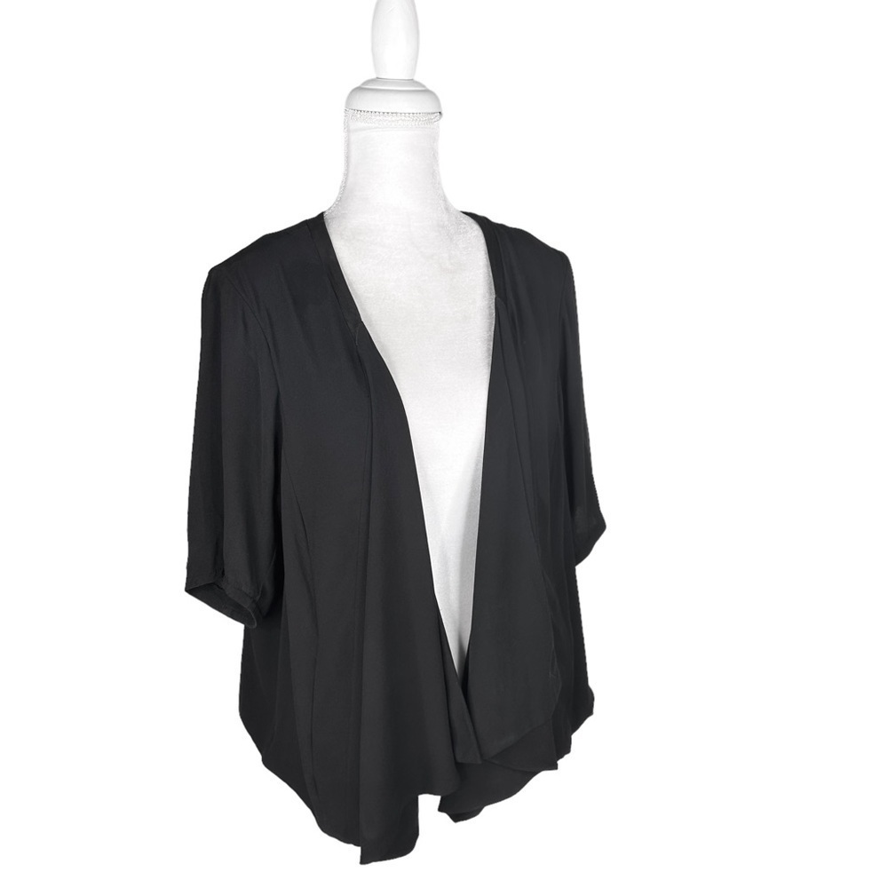 Eileen Fisher Black Open Front Blazer